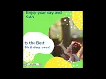 Happy Birt ay Song Gif Dancing Catching Bubbles Card