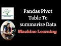 Pandas Pivot Table to summarize your data
