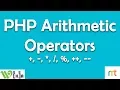 06 - PHP Arithmetic Operators