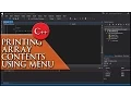 C Printing array data based on user input