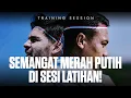 Wearing Red and White Ribbons at Training Burning Spirit Training Session