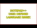 notepad User Defined Language regex