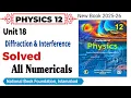 Unit 18 Diffraction Interference Solved Numerical Class 12 physics national book foundation