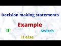 example of decision making statements in java if switch l malayalam tutorial