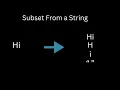 Generate All Subsets from a String in Python using Recursion