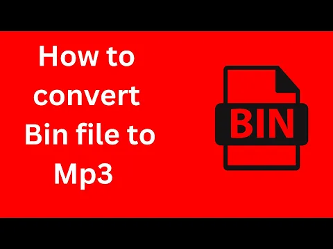 Download MP3 How to convert Bin file To Mp3 | Audio Converter