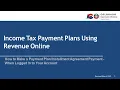 How to Make a Payment Agreement Payment using Revenue Online - Logged In