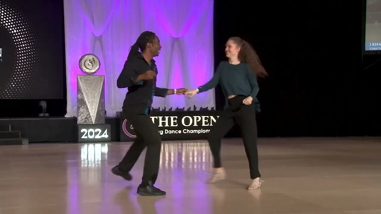 J Khayree Jones and Elizabeth Spann - 5th place WCS Strictly Swing Open Finals - The Open 2024