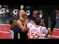 Dillon Brooks and Derrick Jones Jr get HEATED and DJJ shoves Brooks in face