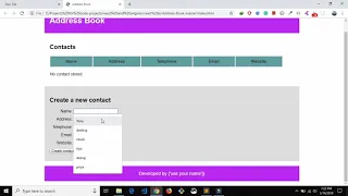 Simple Address Book In JavaScript Source Code Projects