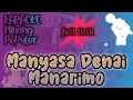 Download Lagu Karaoke Minang || Manyasa Denai Manarimo || Full Lirik