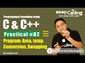 - Area of Circle Temperature Conversion Swapping of Two Numbers Tutorials