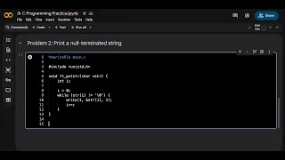 C Programming - Print a null-terminated string