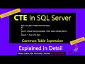 CTE SQL CTE CTE in SQL Server sql common table expression with cte in sql