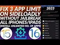Fix 3 App Limit Sideloadly without jailbreak on iOS Sideloadly No 3 App Limit All Devices