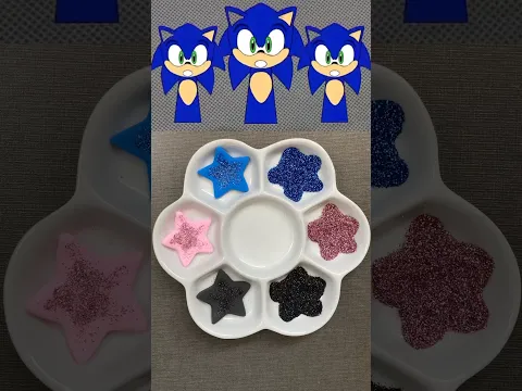 Sonic normal vs horror version #satisfying #art #colourmixing #sonic