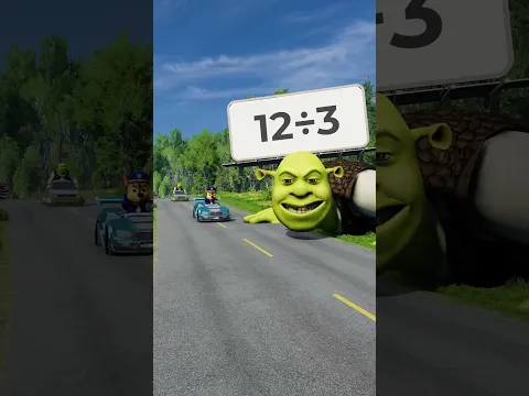 Funny & Weird Cars vs Scary Shrek in BeamNG.drive