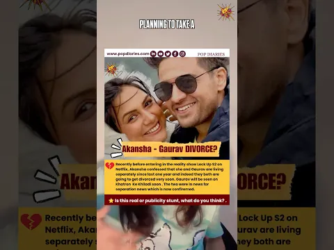 Revealed Real Reason Of Dovorce Of Akanksha Chamola and Gaurav Khanna