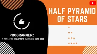 Half Pyramid Star Pattern Java Programming Python Guy