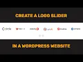 How To Create A Logo Slider in WordPress Website using GS Logo slider Plugin Free Plugin