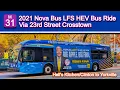 NYCT M31 Bus Ride via 23rd Street Crosstown 2021 Nova Bus LFS HEV 9634 from Clinton to Yorkville