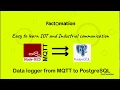 Data logging MQTT to PostgreSQL via Node red
