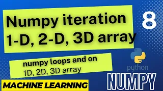 Iterating NumPy Arrays - Learn Numpy Iteration with For Loop Python Numpy Tutorials