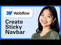 Webflow How To Create A Sticky Navbar