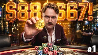 Playing LIVE POKER Until I Can Buy ONE BITCOIN! (Ep. 1)