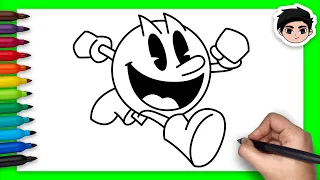 How To Draw Pac-Man - Easy Step By Step