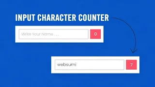 Build a Character Counter with HTML CSS JavaScript Live Input Counter Tutorial