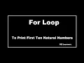 For Loop Repetition Java Tutorial 11 SE Learners Programming Skills