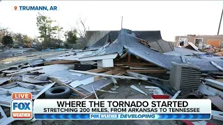 Emergency Response Area In Trumann Arkansas Wiped Out By Tornado