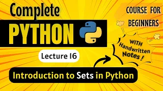 Introduction to Sets in Python Python for Beginners Lecture 16
