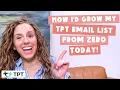 How to Grow Your TPT Email List From Scratch