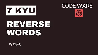 7 kyu Reverse words