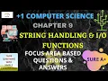 FOCUS AREA PLUS ONE COMPUTER SCIENCE CHAPTER 9 STRING HANDLING FUNCTIONS MALAYALAM TUTORIAL