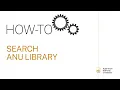 Searching the ANU Library