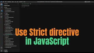 Use strict directive in JavaScript in hindi
