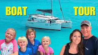 Family of 6 FLOATING HOME | LAGOON 400 S2 BOAT TOUR | Sailing AROUND the WORLD