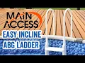 Easy-Incline Above Ground Pool Ladder 200200W