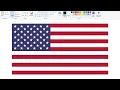 How to draw USA Flag in Ms Paint American Flag Drawing on computer