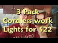 3 Pack Costco Rechargeable Work Lights for 22 Are They Any Good