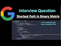 Shortest Path in Binary Matrix - BFS