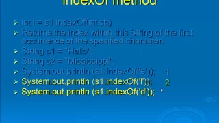 Java Level 1 Using Dr Java Lesson 21 String Class 04 concat length indexOf and lastIndexOf a