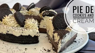 PIE DE COOKIES AND CREAM - SIN HORNO SIN GELATINA  Y SÚPER CREMOSO 
