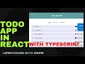 Build A Todo List App in React with TypeScript in 2023 Context API Reducer CRUD - Part 3