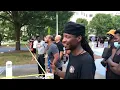 Protesters and counter protesters at Gaston County Courthouse by the Confeder