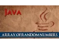 JAVA Simple Array with random numbers