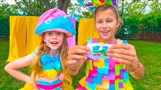 ناستيا وصديقاتها ديكورات بيوت اللعب و لعب الألعاب الإبداعية 